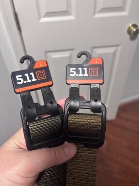 Two NWT 1.5” 5.11 Double Duty TDU Belts - Size Large